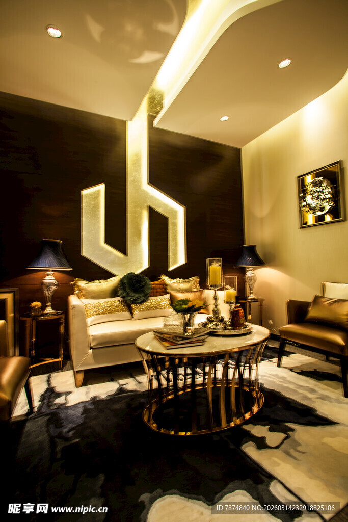 现代温馨客厅室内场景