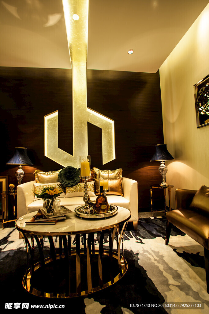 豪华客厅室内装饰场景