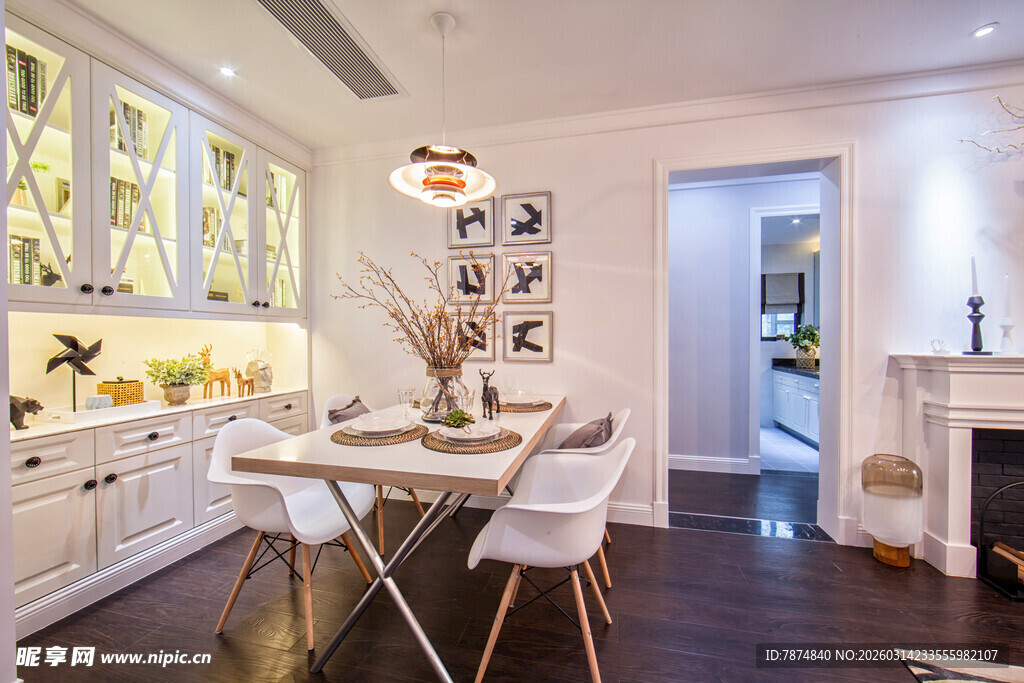 现代简约风餐厅室内景致