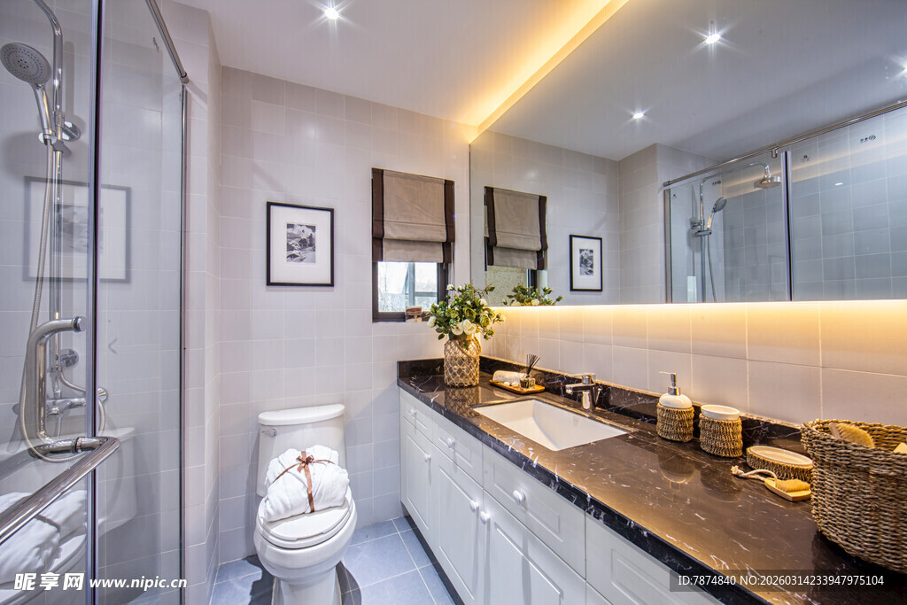 现代简约风格的精致浴室