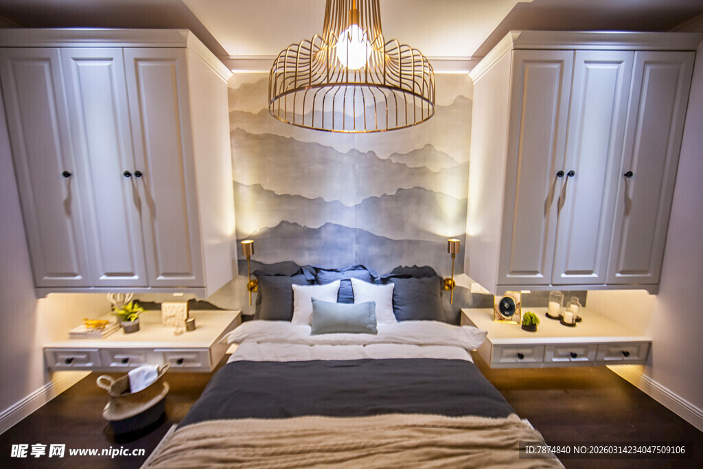现代奢华风格卧室空间