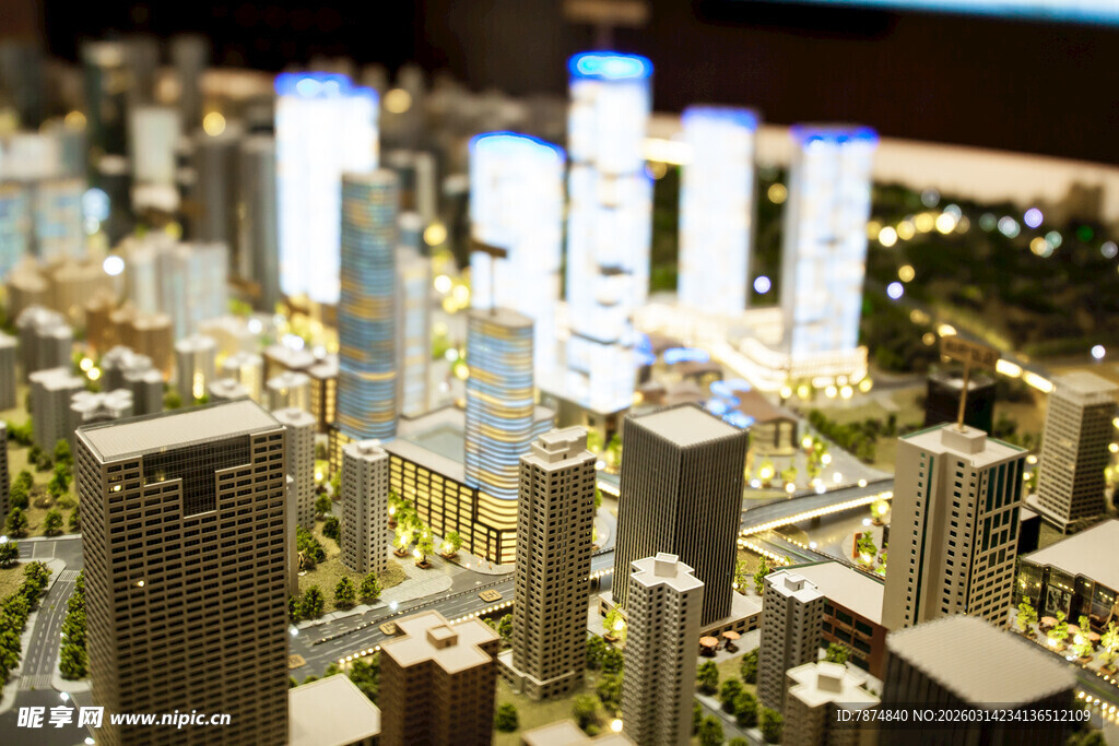 城市建筑模型展示