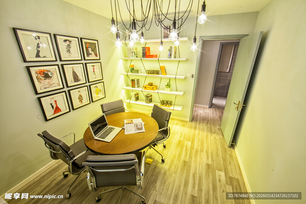 温馨简约餐厅室内场景