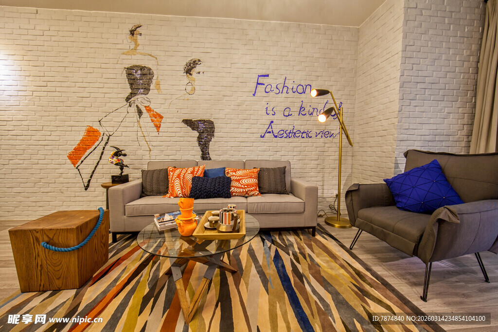 多彩异域风客厅温馨一角