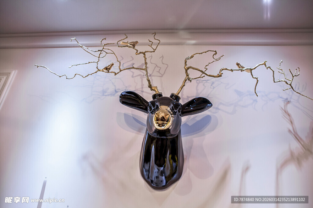 创意鹿头壁挂装饰品