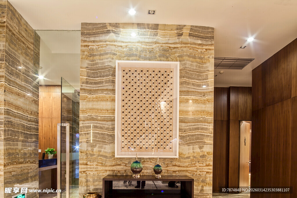 现代风格客厅石材装饰墙