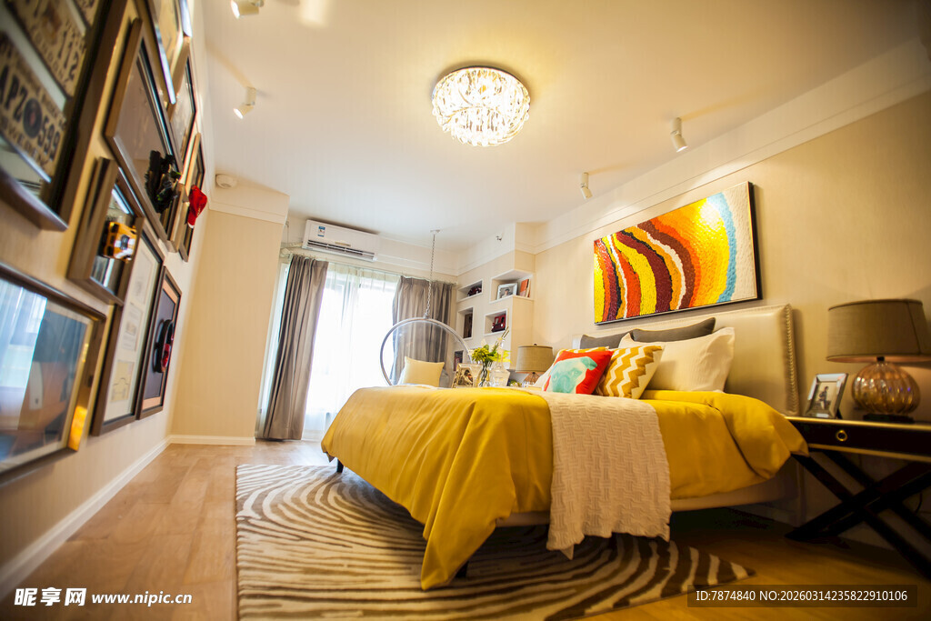 温馨现代风卧室空间展示