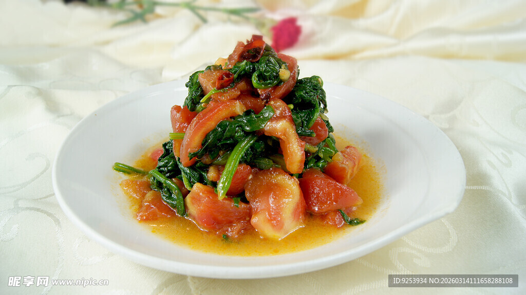 西红柿拌菠菜
