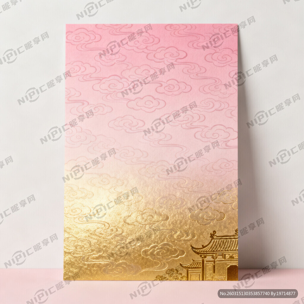 做一张宗祠类的邀请函背景