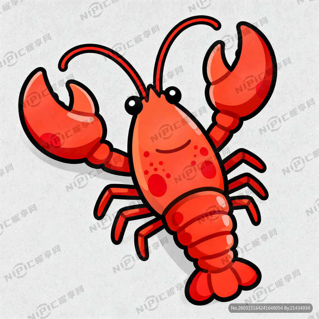 卡通龙虾