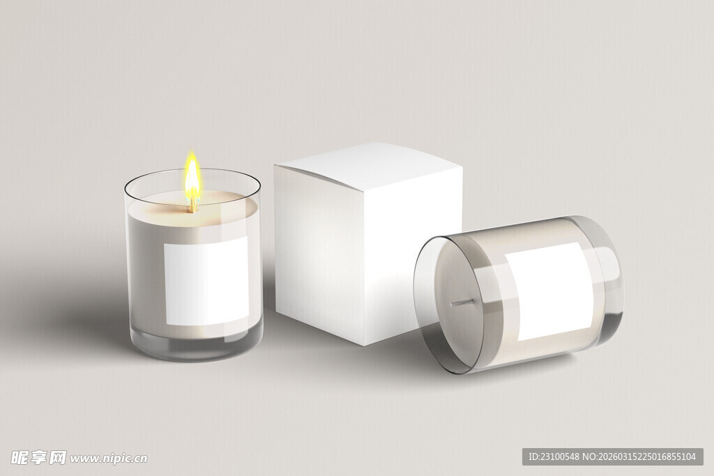 简约玻璃蜡烛 优雅氛围