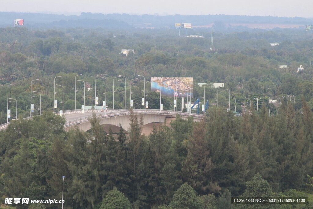 绿树环绕的广场景观