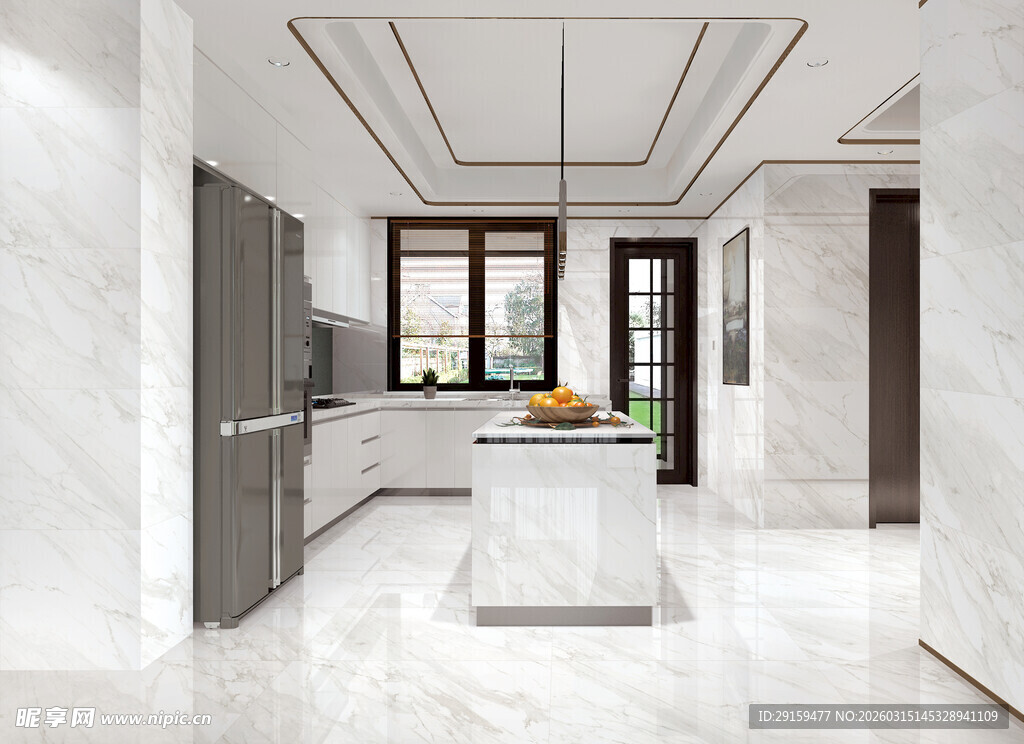 现代简约风豪华厨房空间