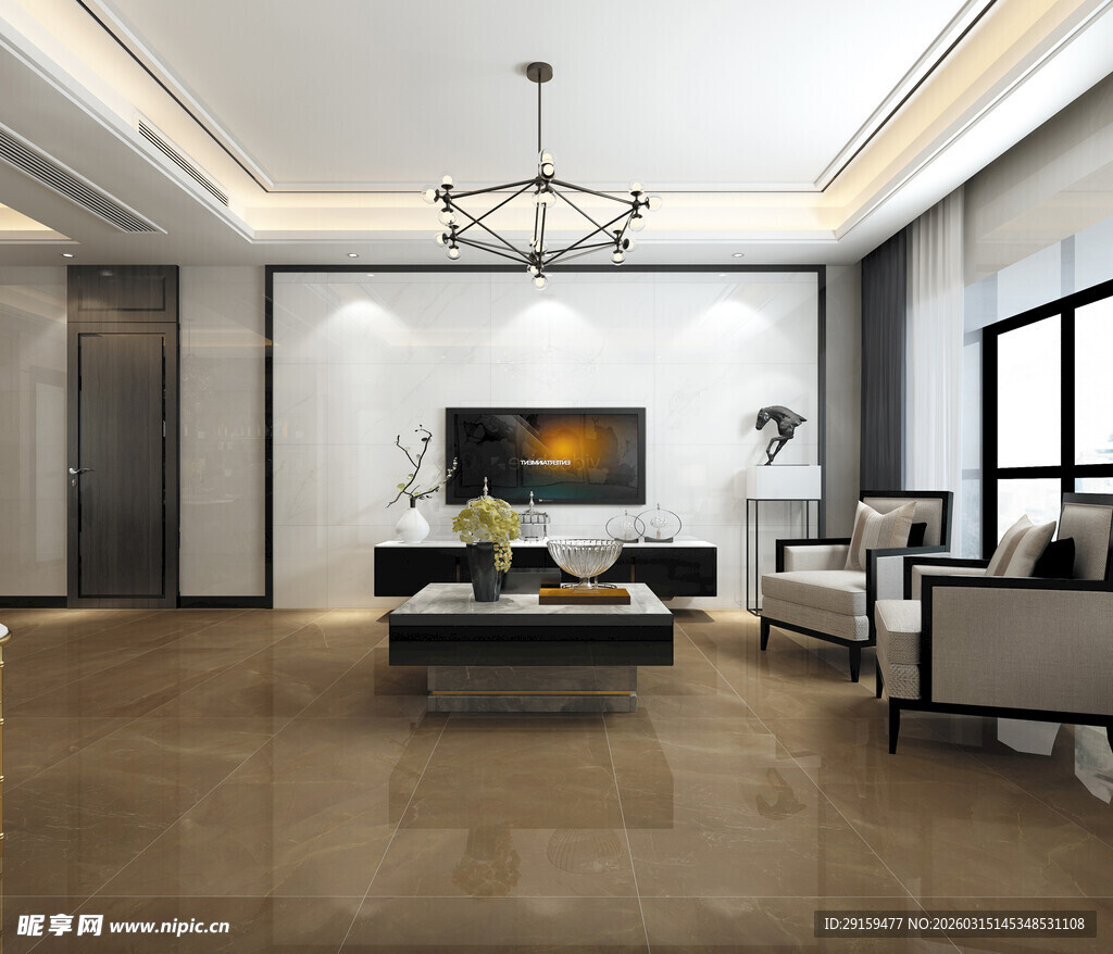 现代简约风格客厅室内设计