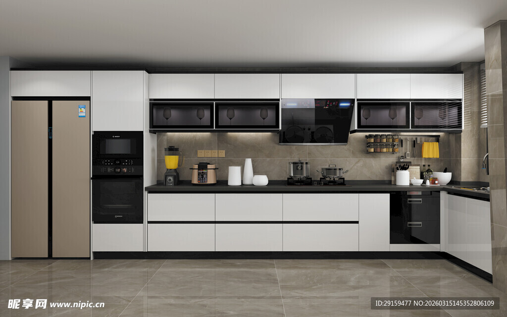现代简约风格开放式厨房