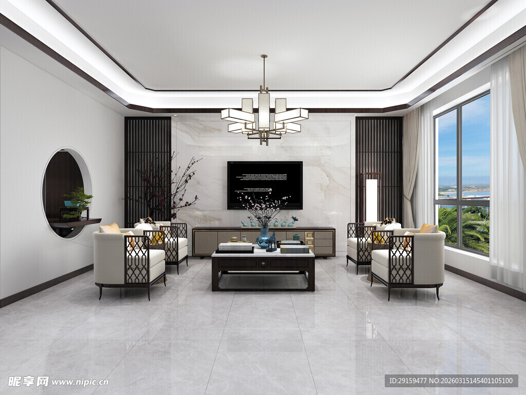 现代简约风客厅室内设计