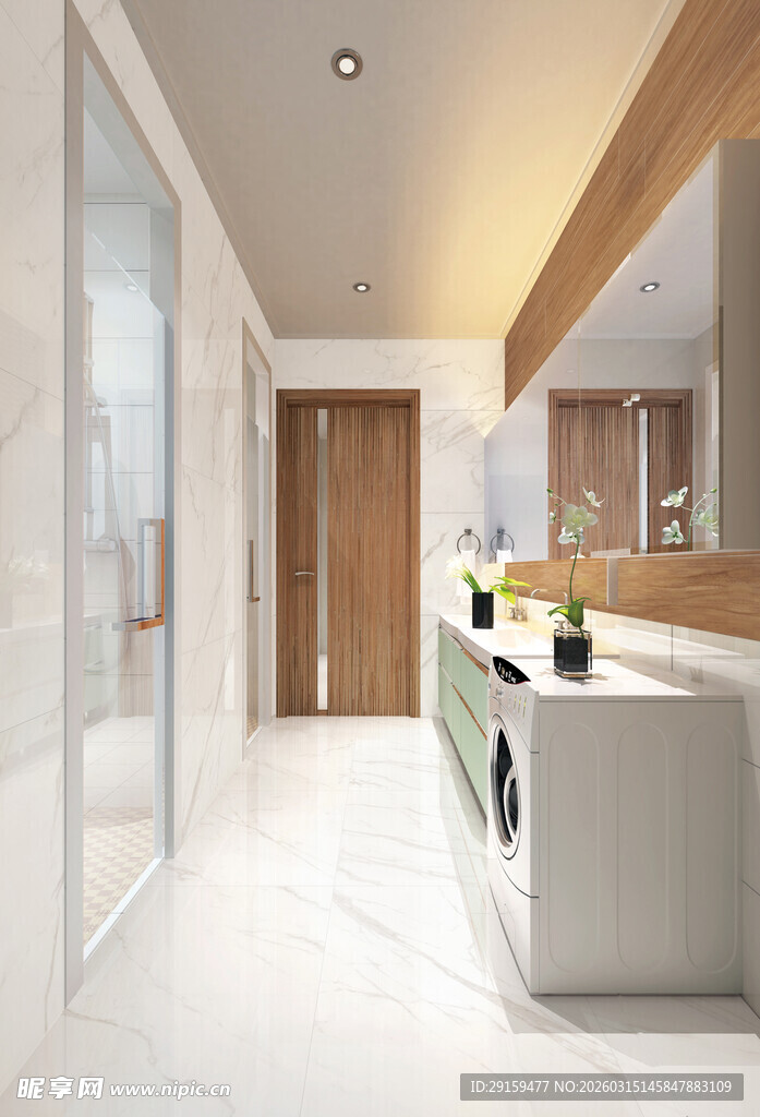 现代简约风洗衣房设计