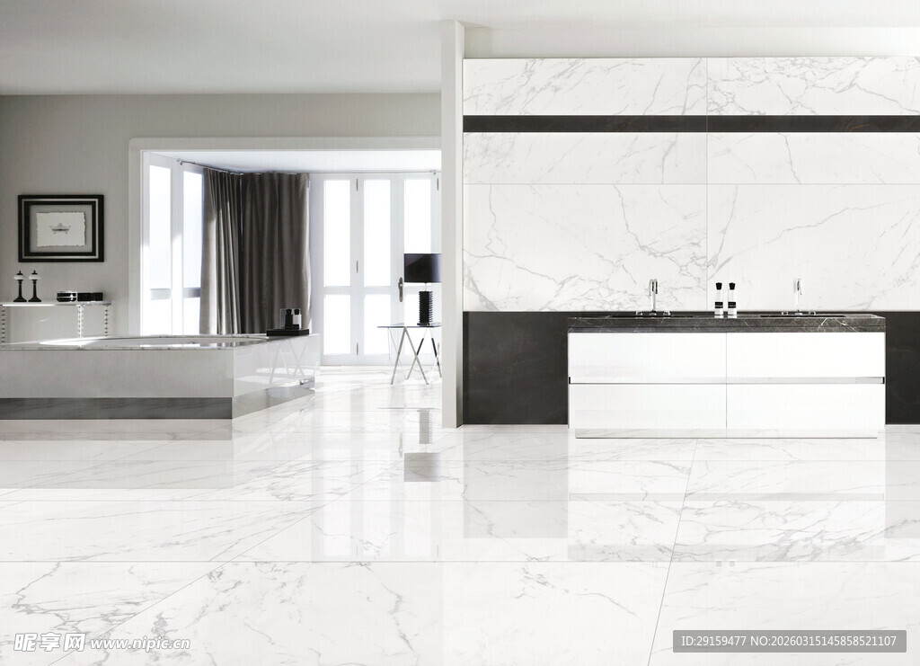 现代简约风卧室室内场景