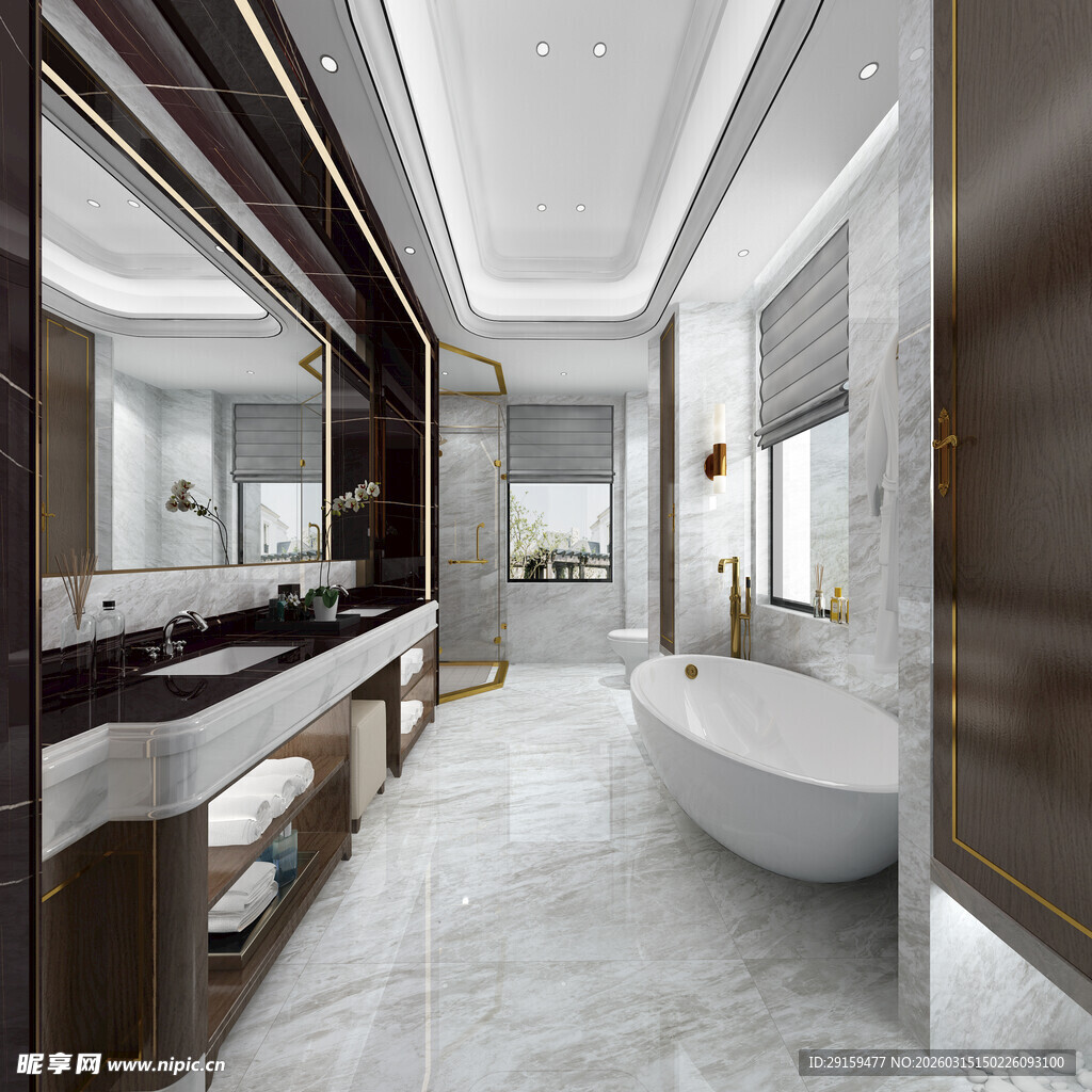 现代豪华浴室室内设计