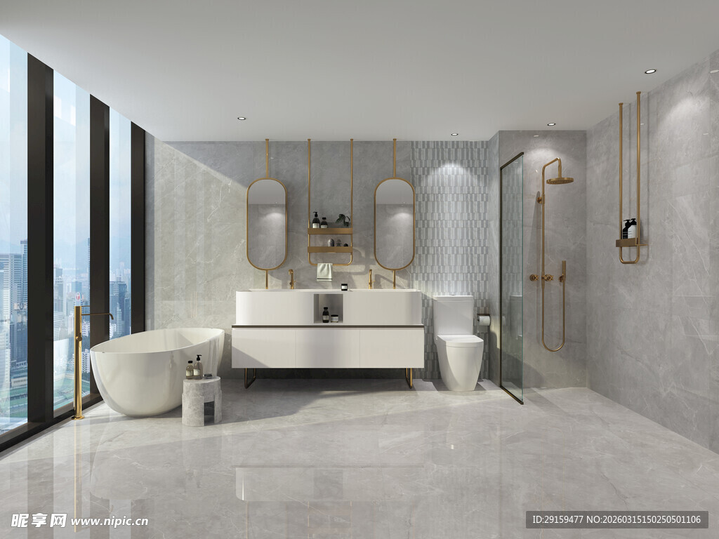 现代简约风豪华浴室空间