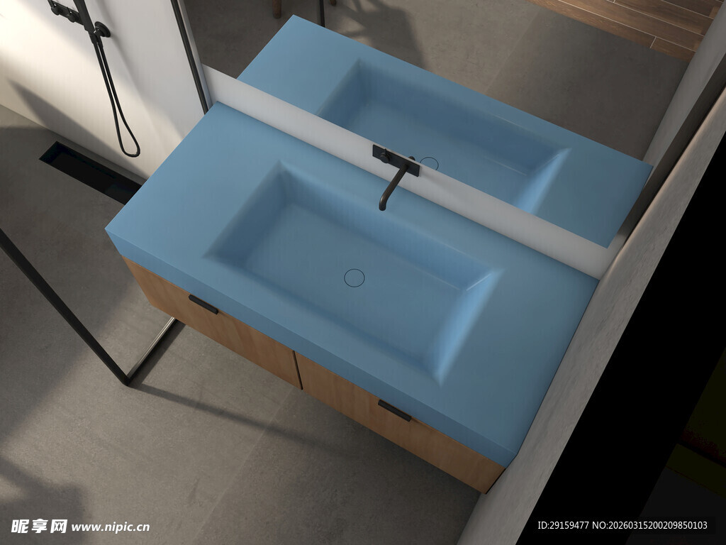 蓝色泡沫包装材料展示