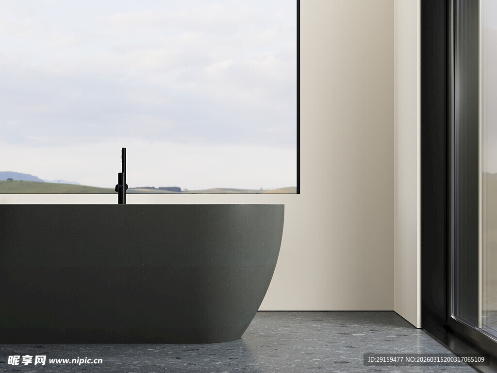 现代简约风格独立式浴缸