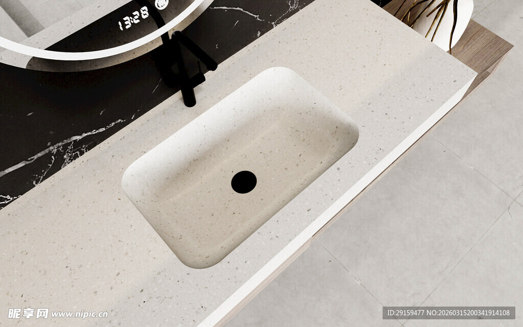 简约款白色陶瓷洗手盆