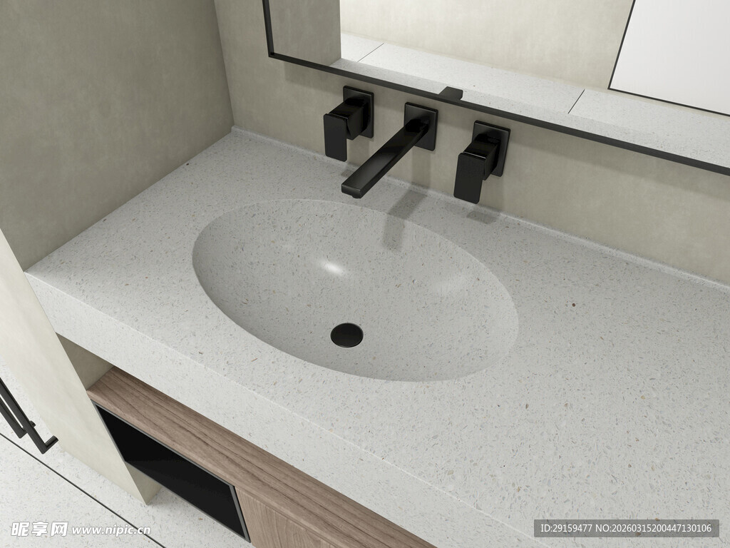 现代简约风格浴室洗手台