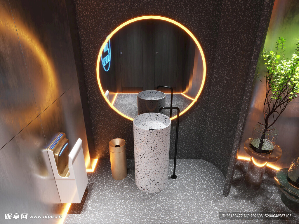 现代简约风浴室洗手台