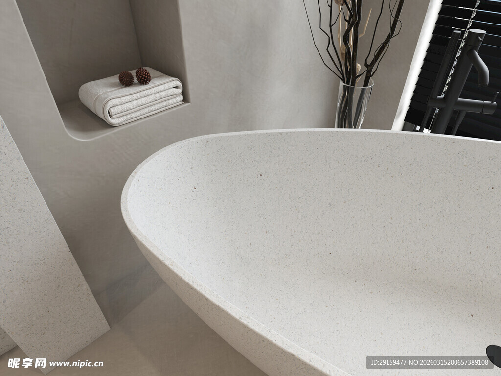 简约现代风格独立式浴缸