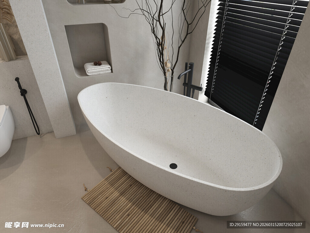 现代简约风独立式浴缸