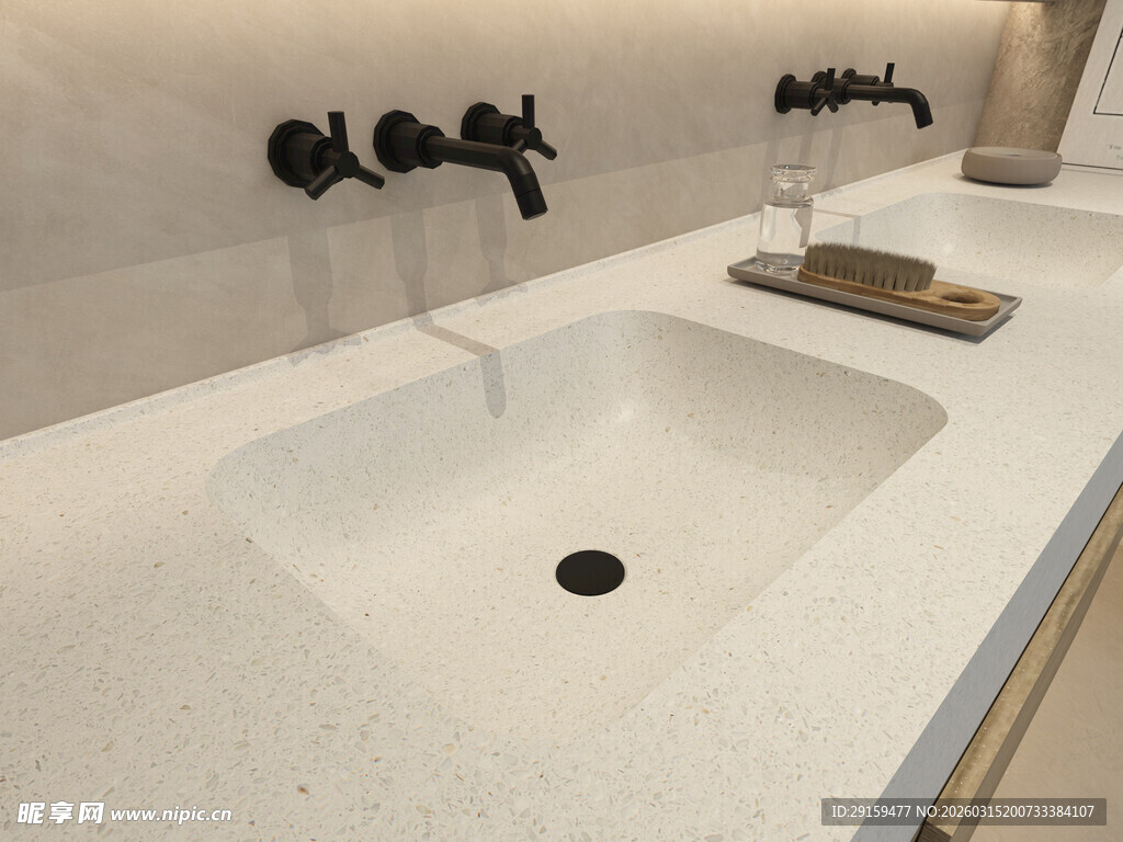 现代简约风格白色洗手台