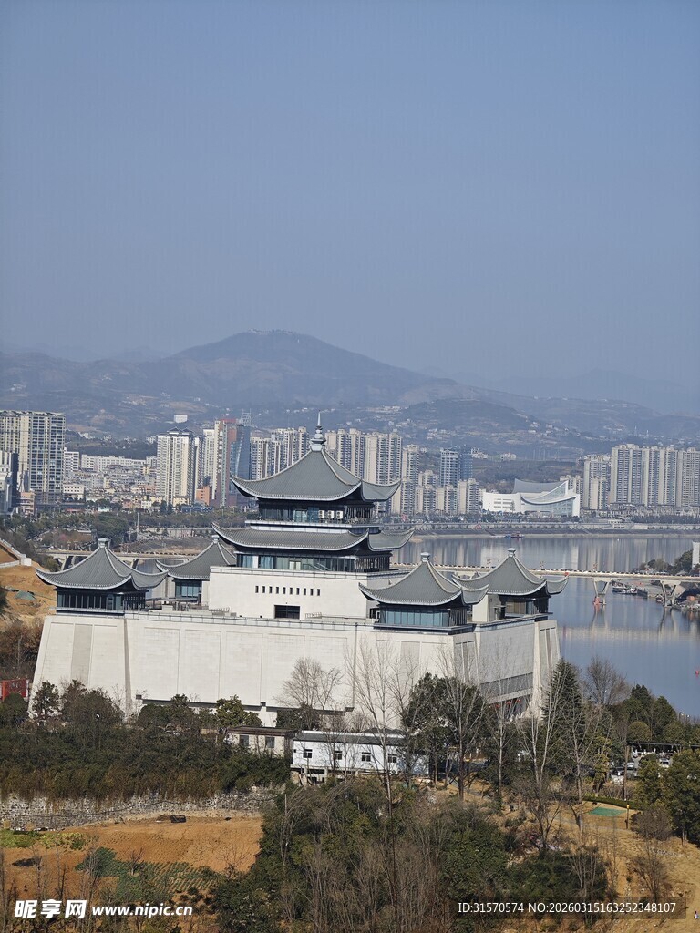 古典建筑与城市山水景观