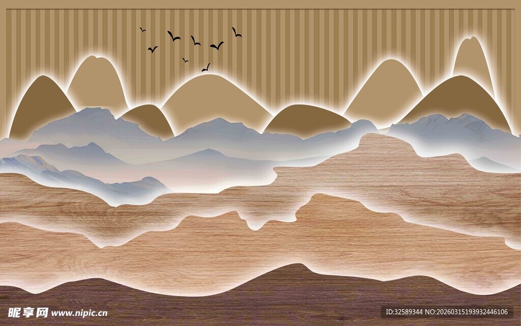 中式圆形窗棂装饰图案