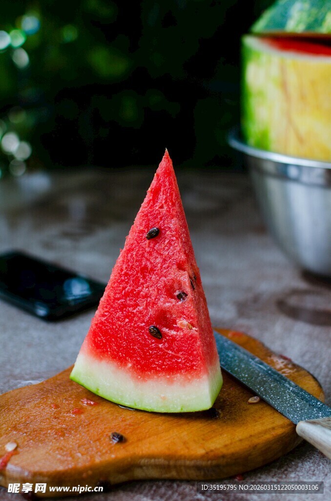 新鲜切块西瓜清爽诱人