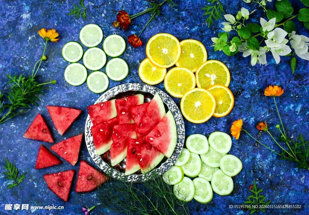 缤纷鲜果拼盘夏日美味