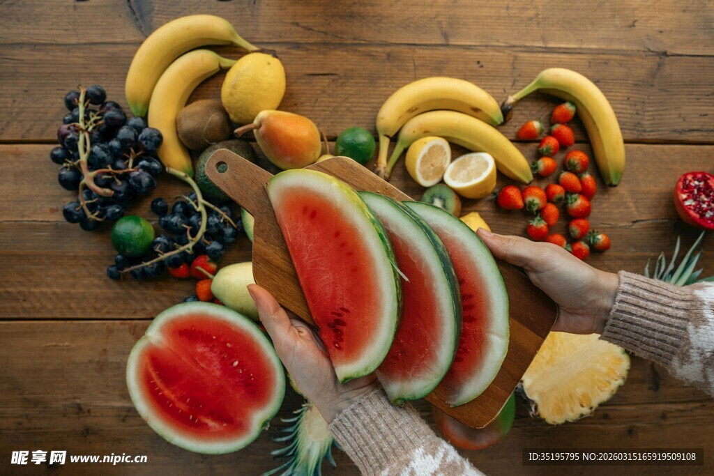 多样新鲜水果诱人摆拍