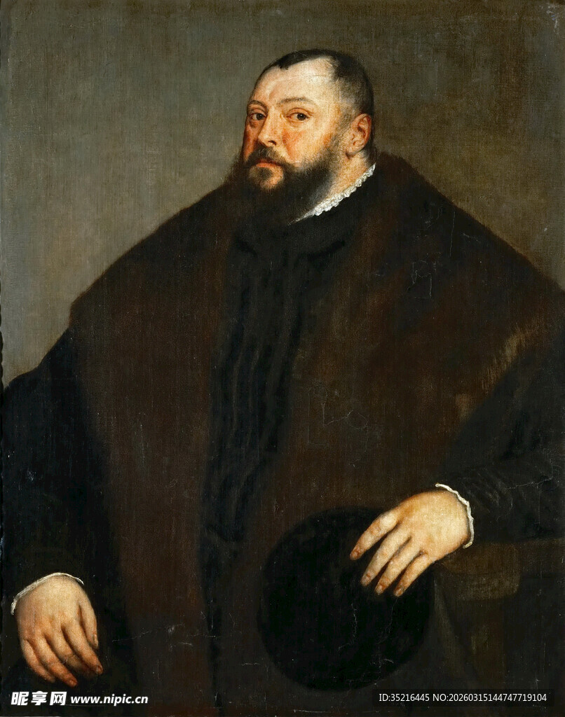 身着华服的男子肖像