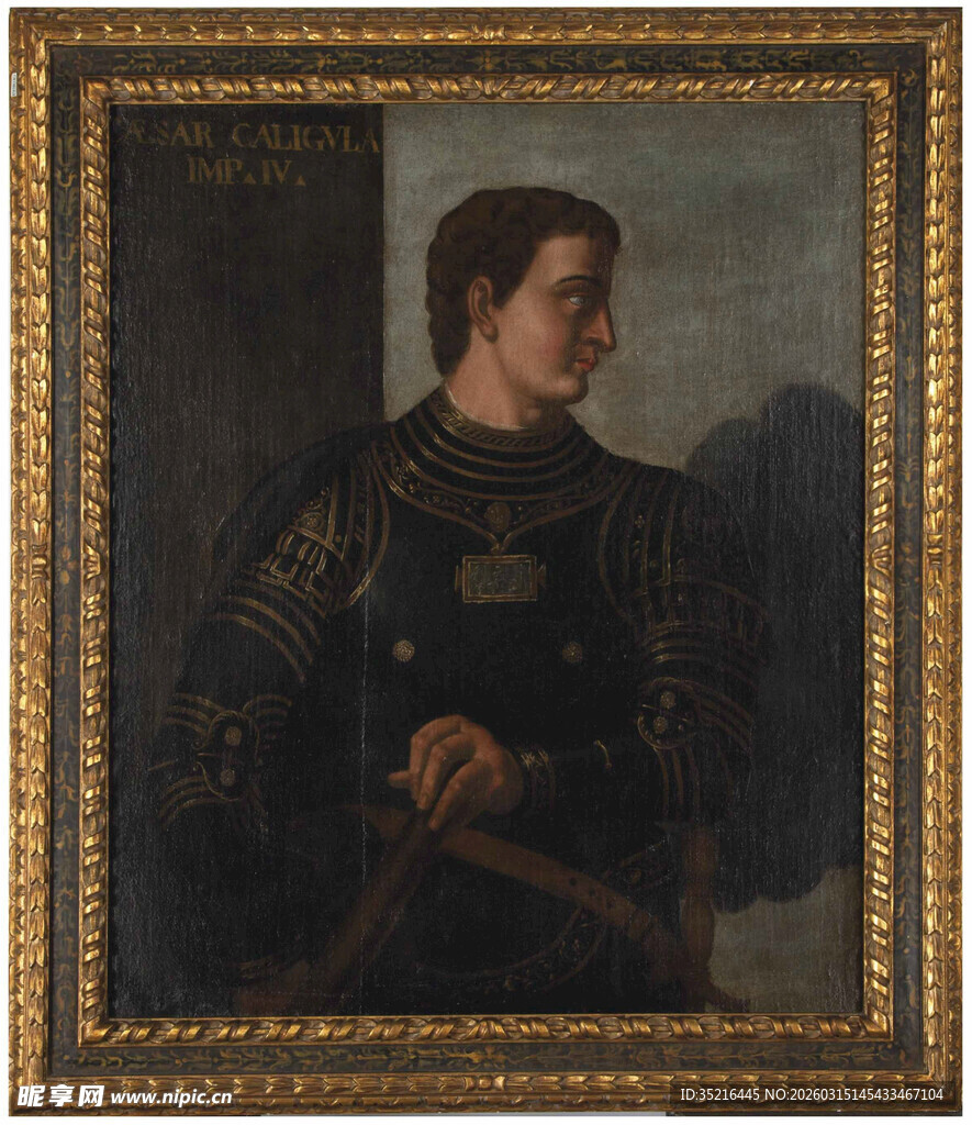 身着铠甲的男子肖像画