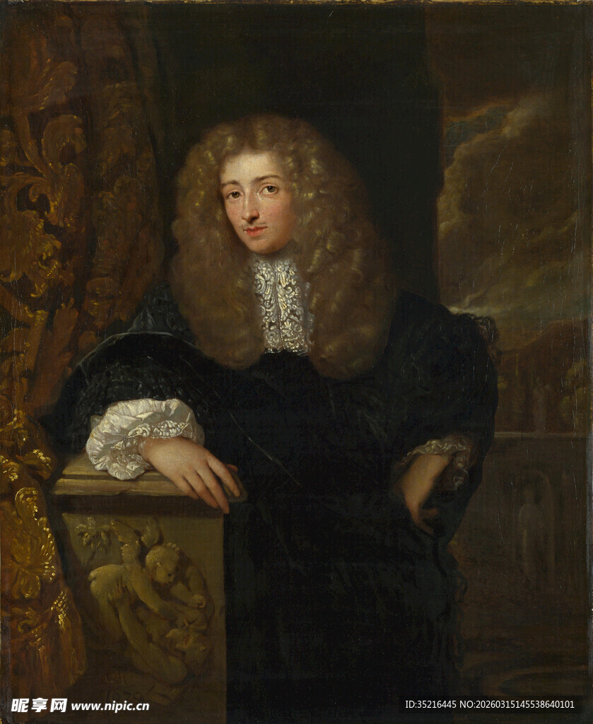 古典风格男士肖像画