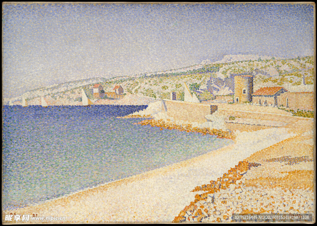 海滨小镇风景图