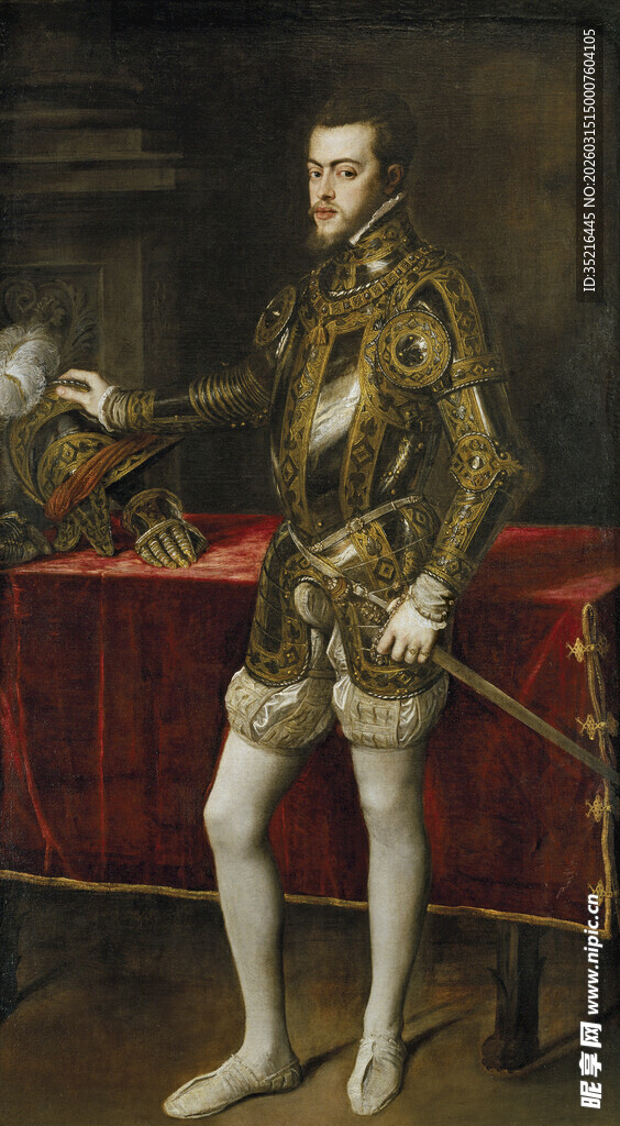 身着铠甲的古典绅士