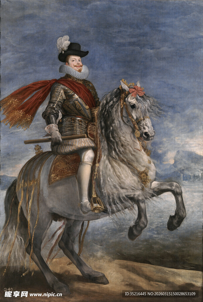 骑士骑马英姿图