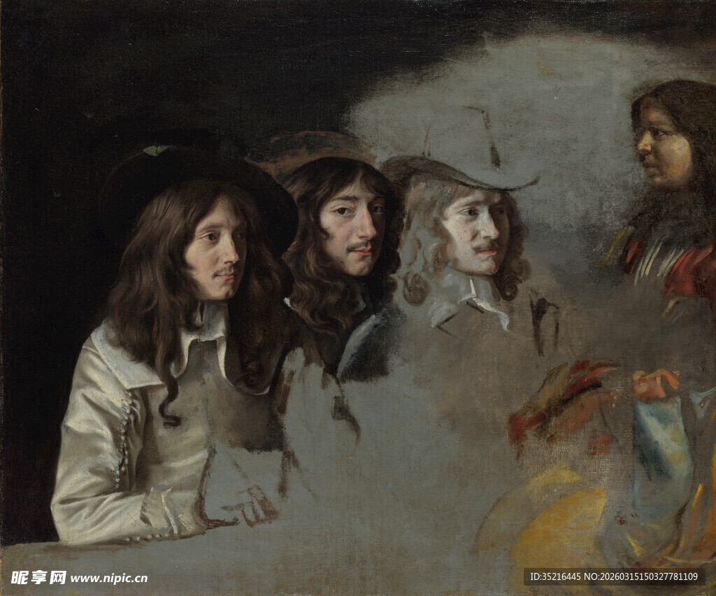 古典人物聚会场景