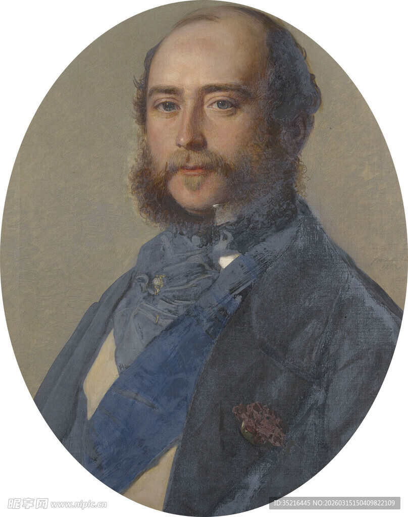 身着华服的古典男士肖像