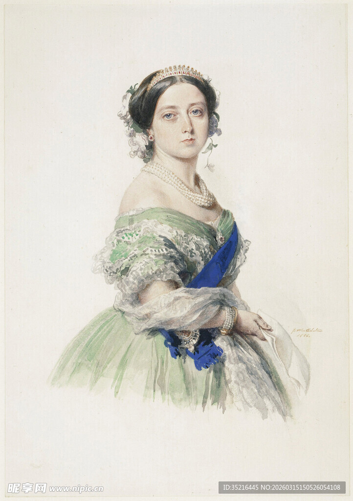 古典装扮的优雅女士