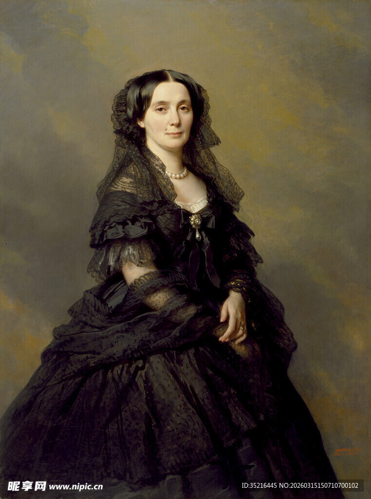 复古装扮的优雅女士