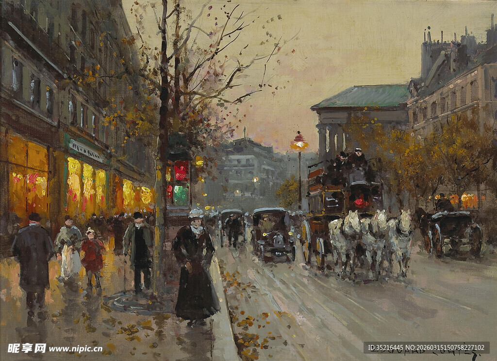 复古城市街道雨夜风情