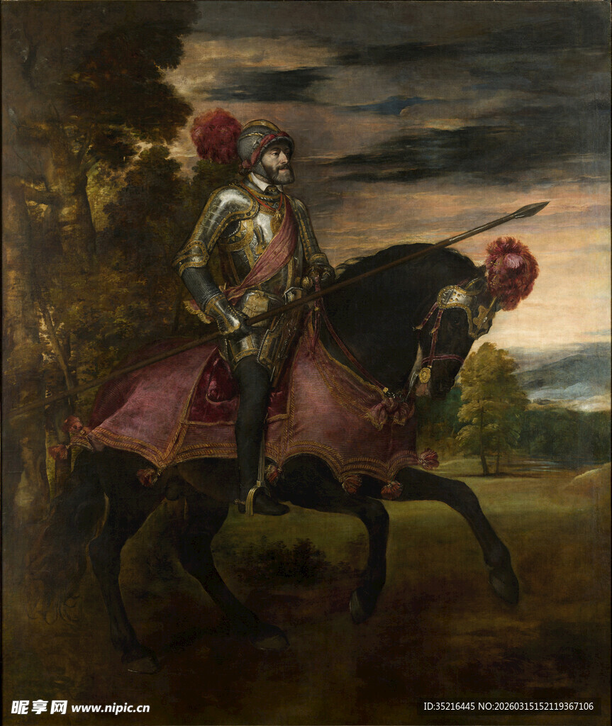 骑士骑马战斗场景