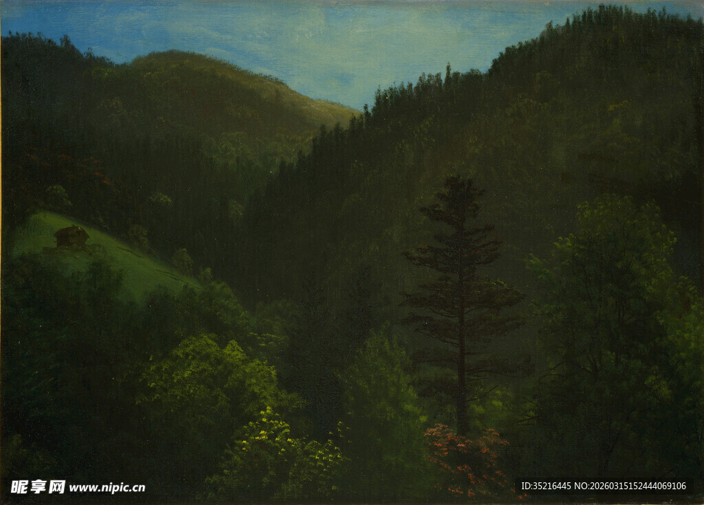 山间翠绿风景